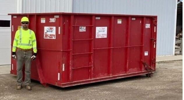 20 yard roll off dumpster from MP Roll Off Services